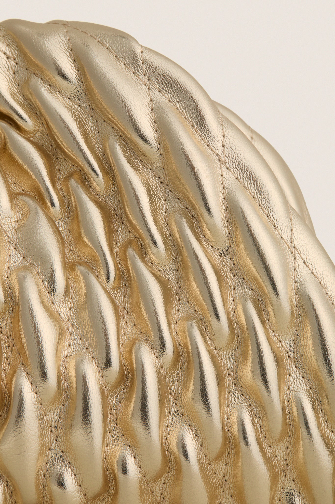 Gold Metallic Lacey Clutch Bag
