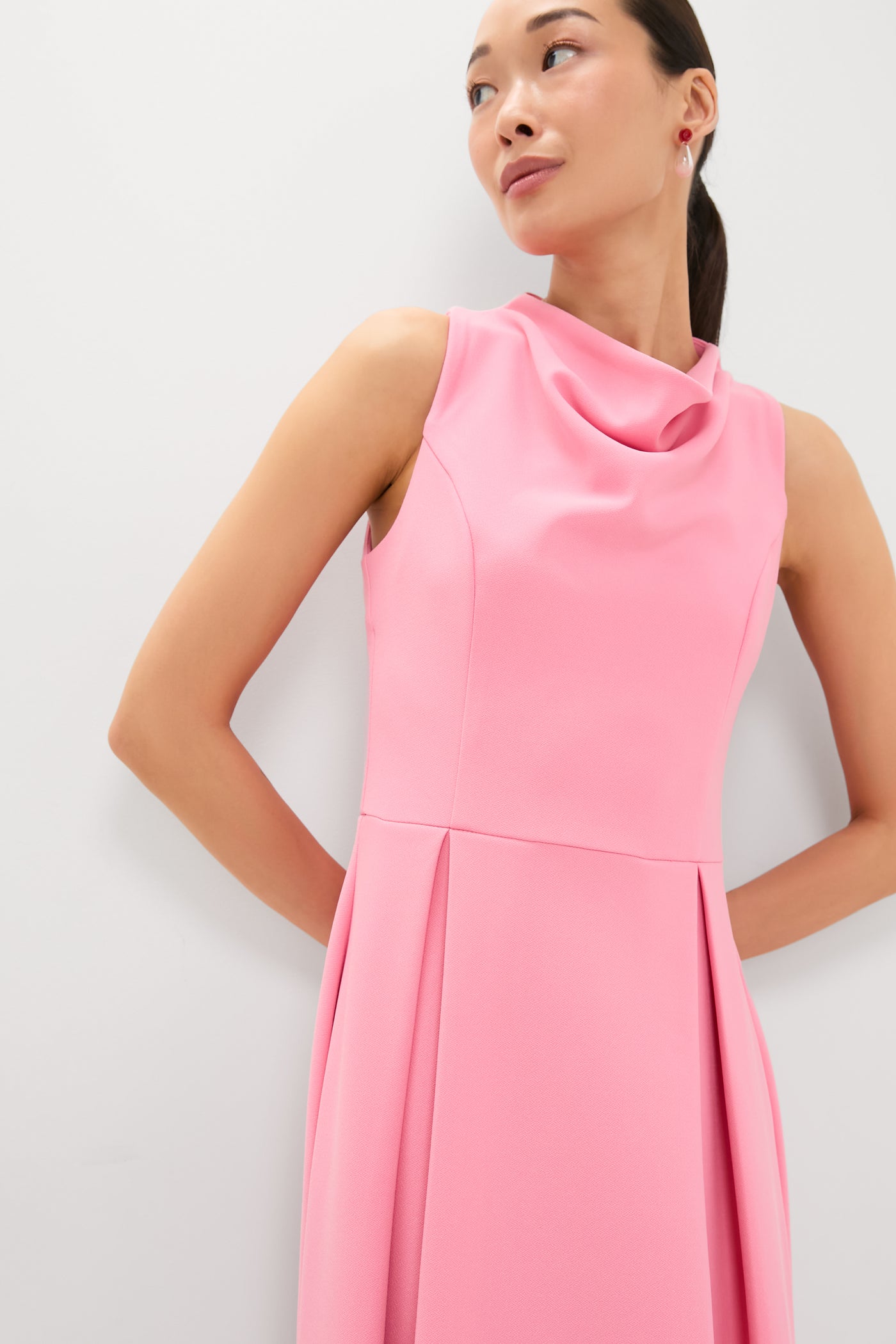 Bubblegum Pink Risa Cowl Neck Gown