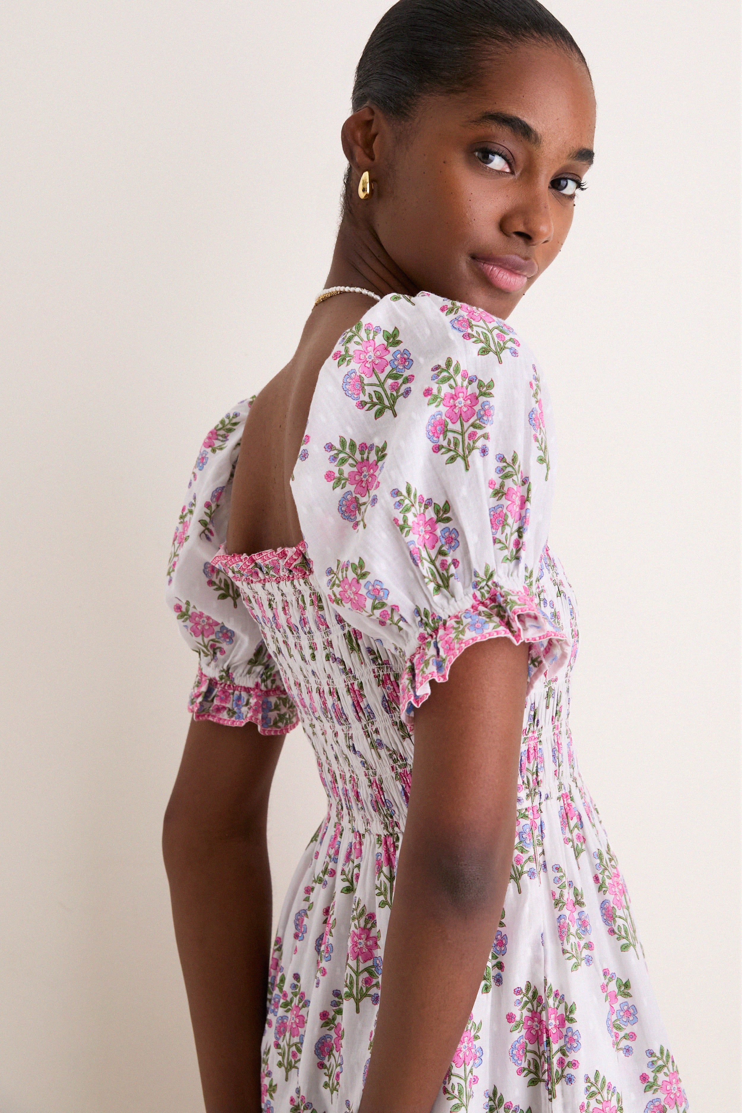 Schiffly Folk Posey Palermo Dress | Pink City Prints