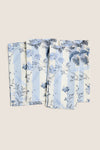 Dusty Blue Powder Room Chintz Printed Napkins Set of 4