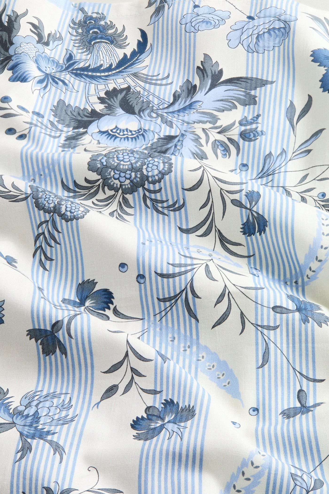 Dusty Blue Powder Room Chintz Printed Napkins Set of 4