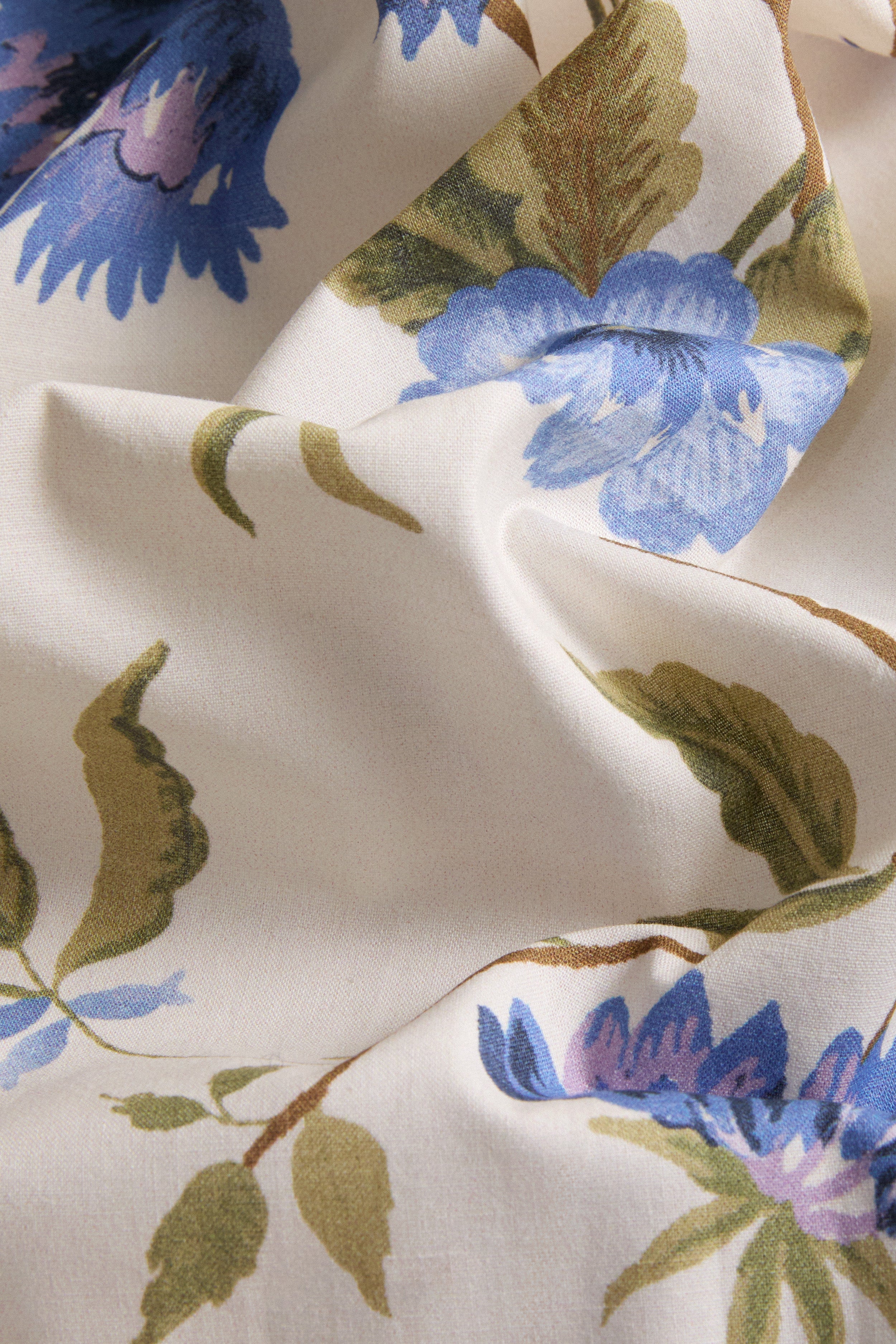 Blue and Lavender Blossom Printed Napkins Set of 4