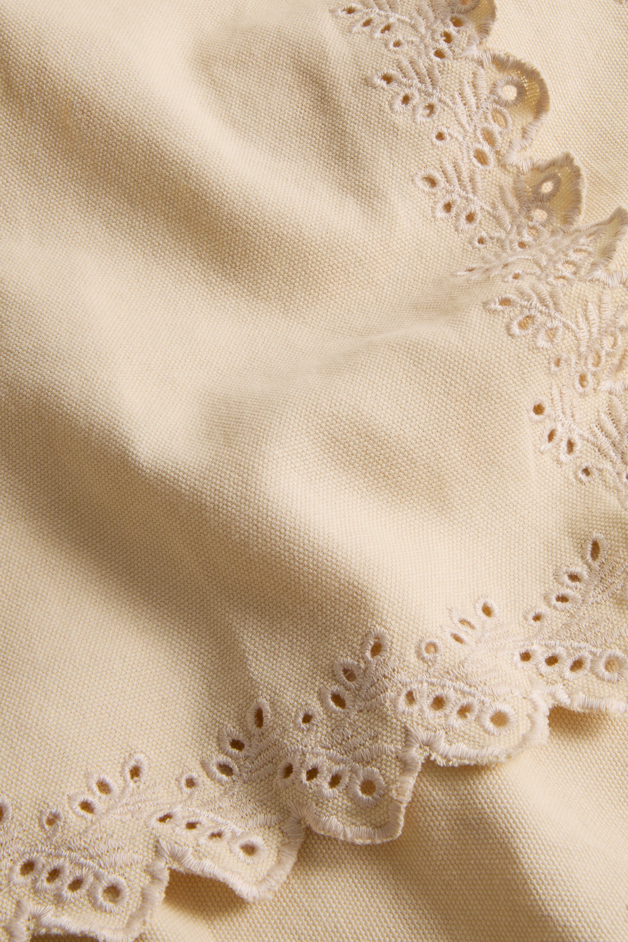 Khaki Eyelet Embroidered Napkins Set of 4