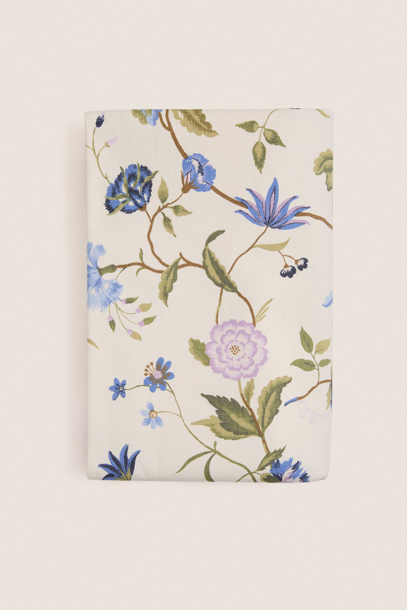 Blue and Lavender Blossom Tablecloth