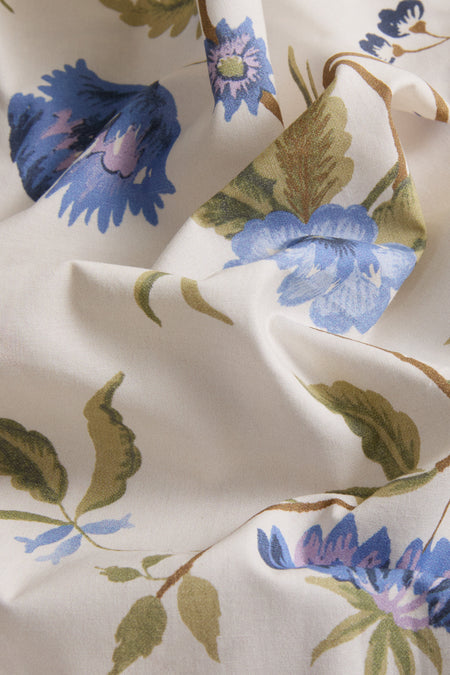 Blue and Lavender Blossom Tablecloth