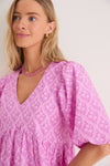 Pink Trellis Floral Patty Mini Dress