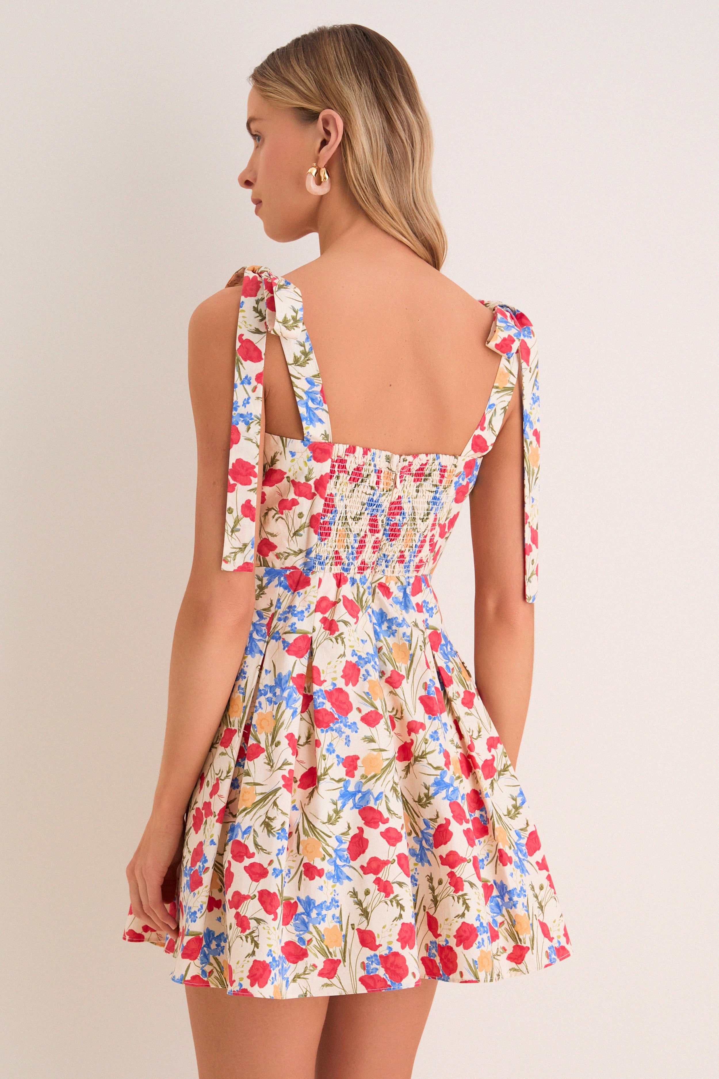 Poppy Fields Floral Jenna Mini Dress | Hyacinth House