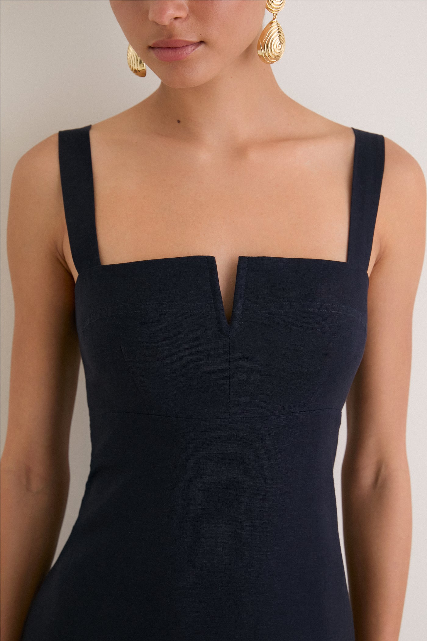 Navy Embroidered Linen Alma Midi Dress | Tuckernuck Navy Embroidered Linen Alma Midi Dress | Tuckernuck