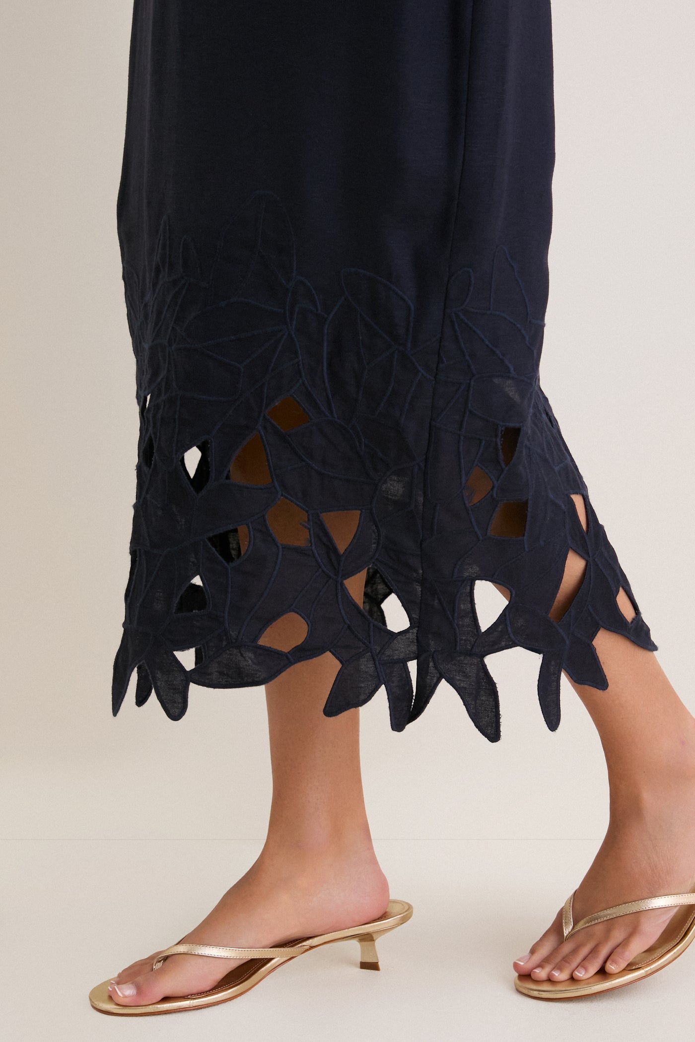 Navy Embroidered Linen Alma Midi Dress | Tuckernuck Navy Embroidered Linen Alma Midi Dress | Tuckernuck