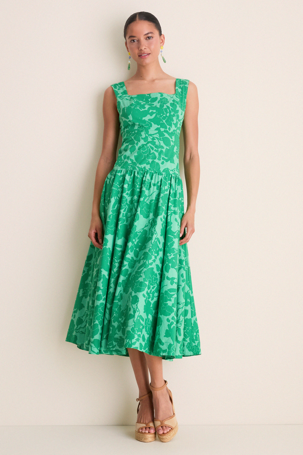Emerald Floral Lilly Maxi Dress Hyacinth House Emerald Lily Floral / S Emerald Floral Lilly Maxi Dress Hyacinth House Emerald Lily Floral / S