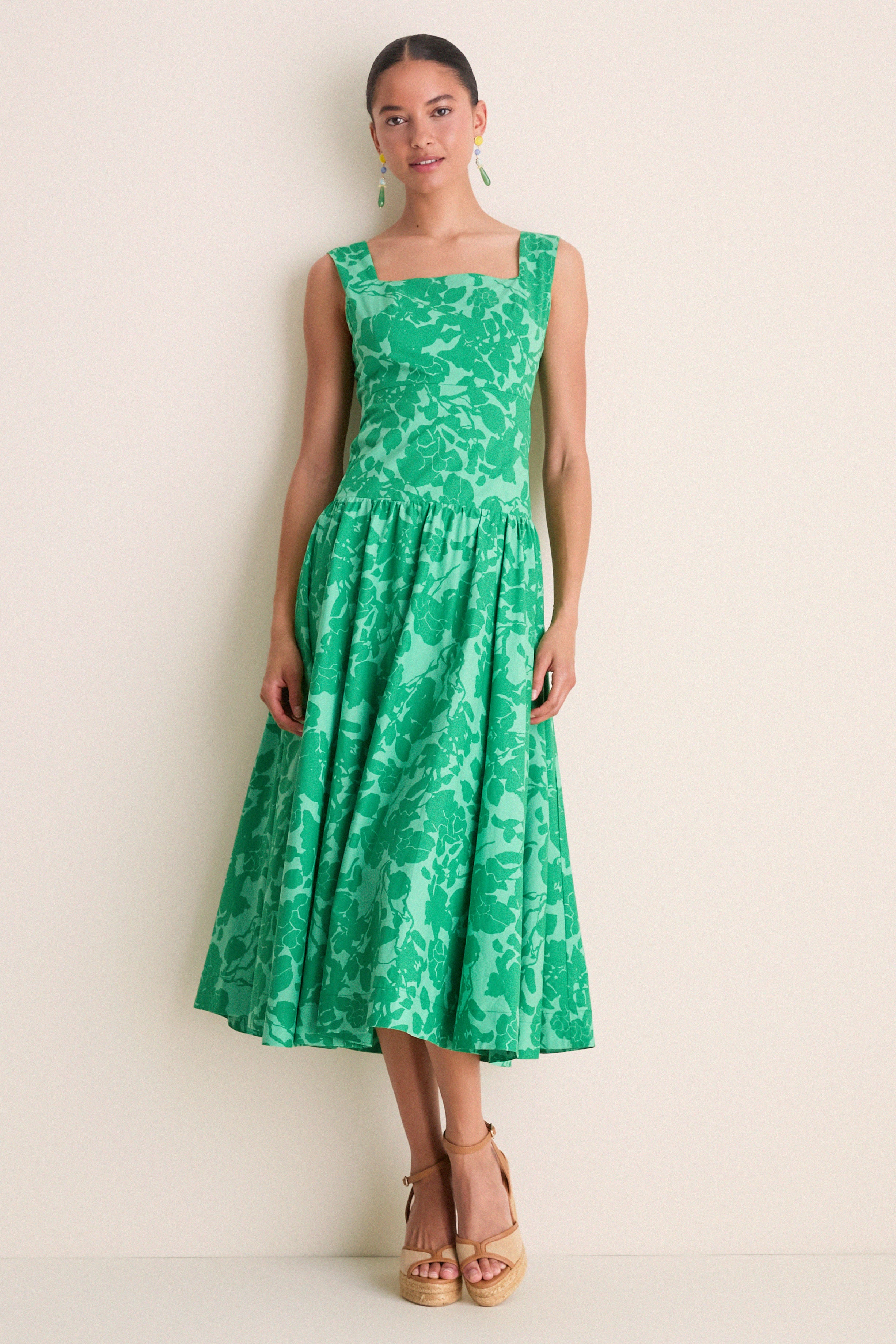 Emerald Floral Lilly Maxi Dress