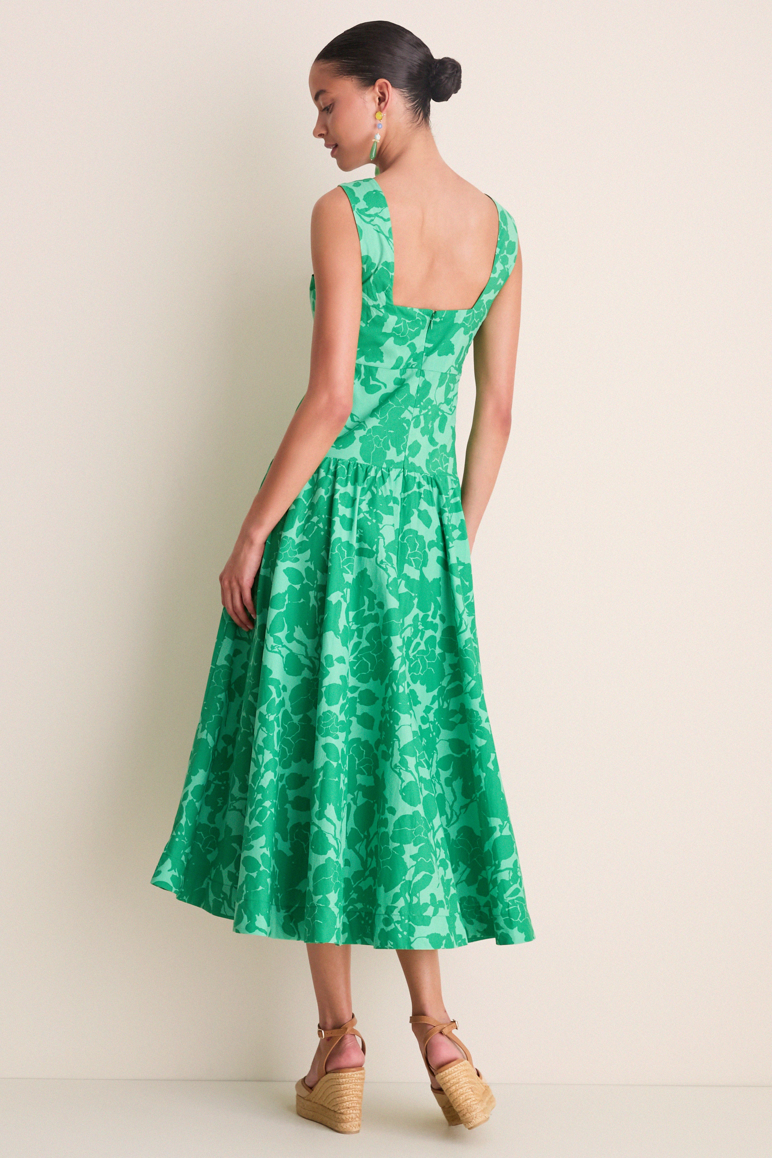 Emerald Floral Lilly Maxi Dress