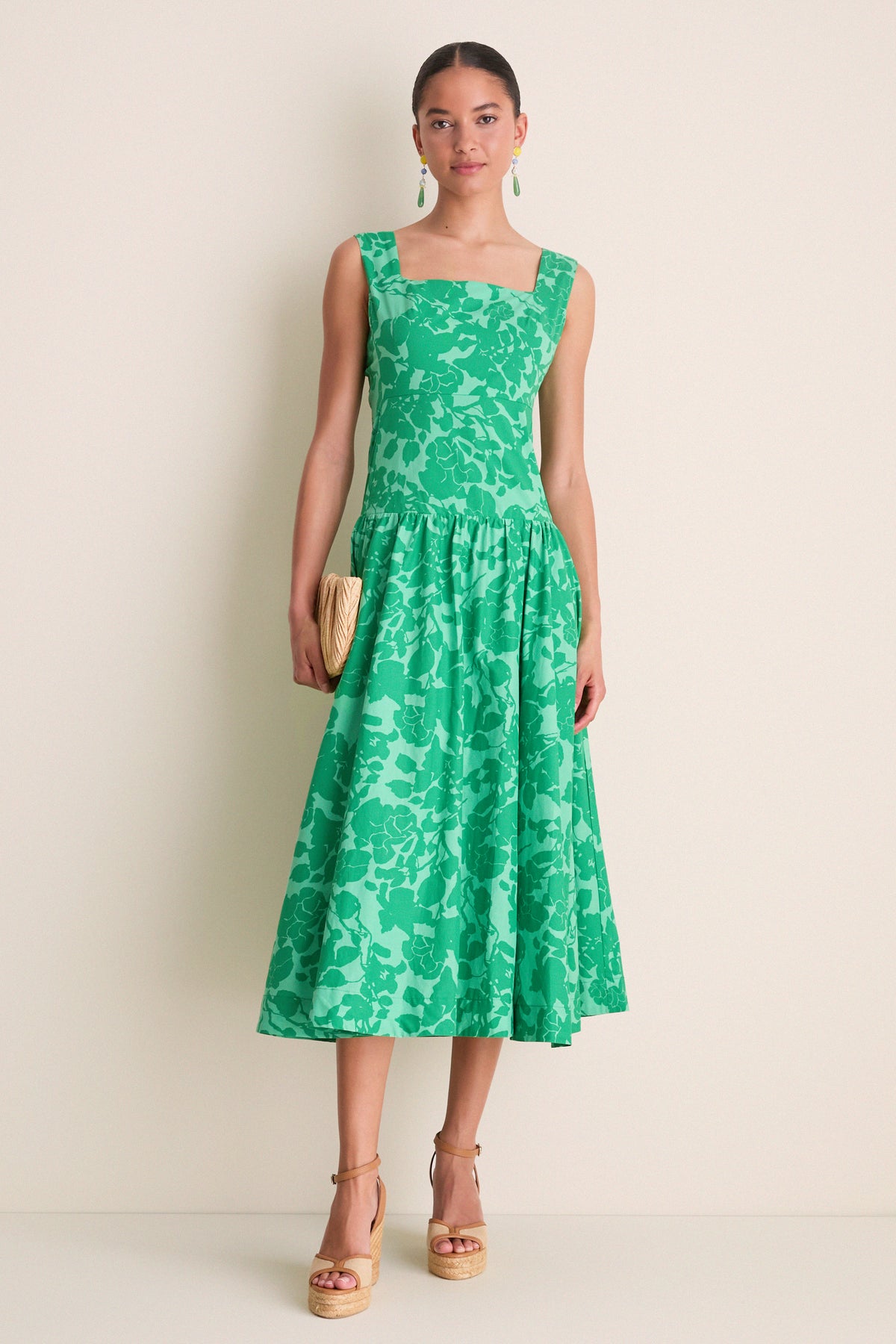 Emerald Floral Lilly Maxi Dress Hyacinth House Emerald Lily Floral / S Emerald Floral Lilly Maxi Dress Hyacinth House Emerald Lily Floral / S