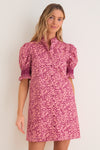 Pink & Maroon Ditsy Floral Lou Lou Mini Dress