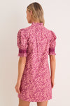 Pink & Maroon Ditsy Floral Lou Lou Mini Dress