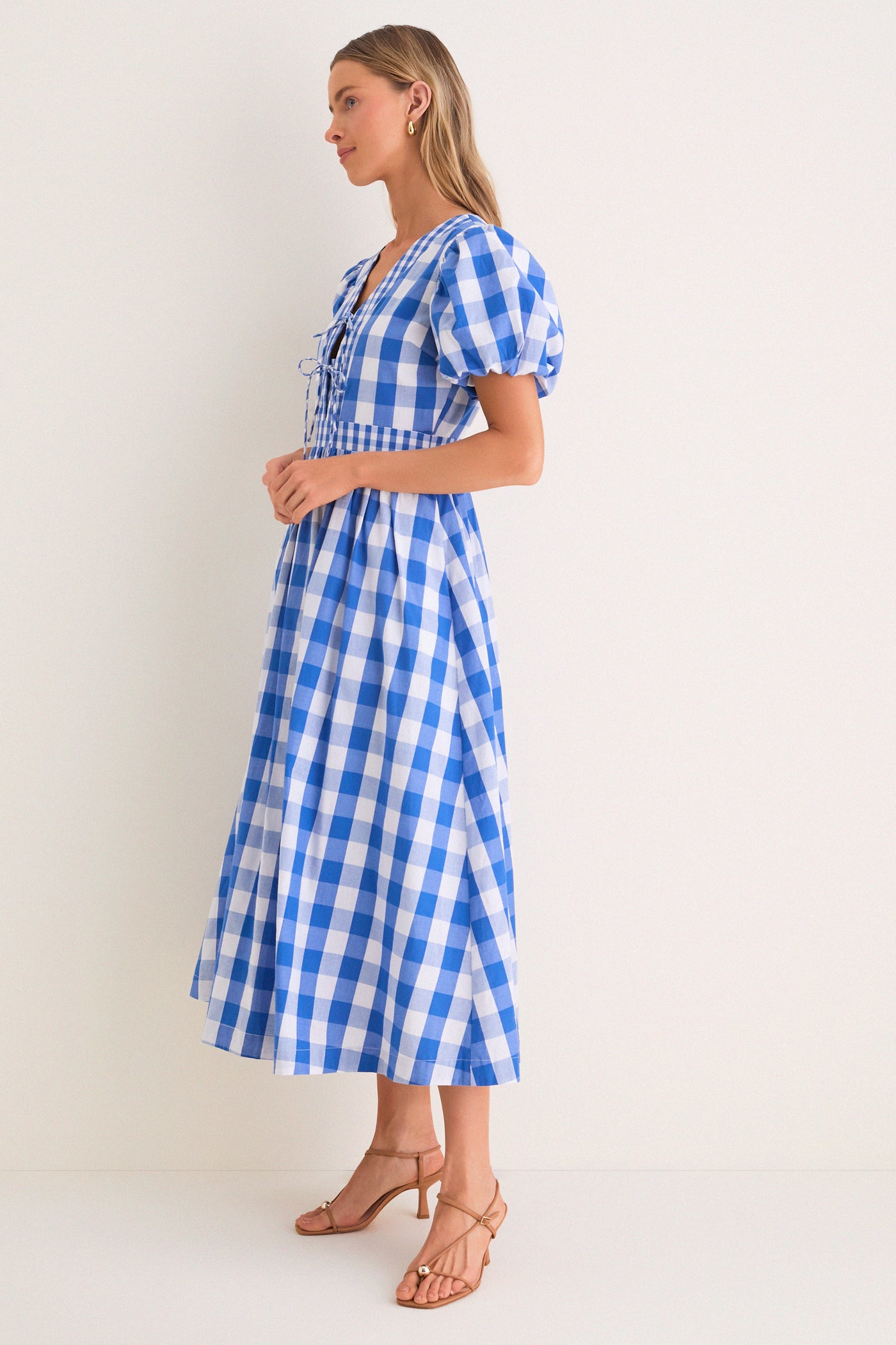 Hyacinth House Blue Gingham Prim Maxi Dress Blue Gingham / M Hyacinth House Blue Gingham Prim Maxi Dress Blue Gingham / M