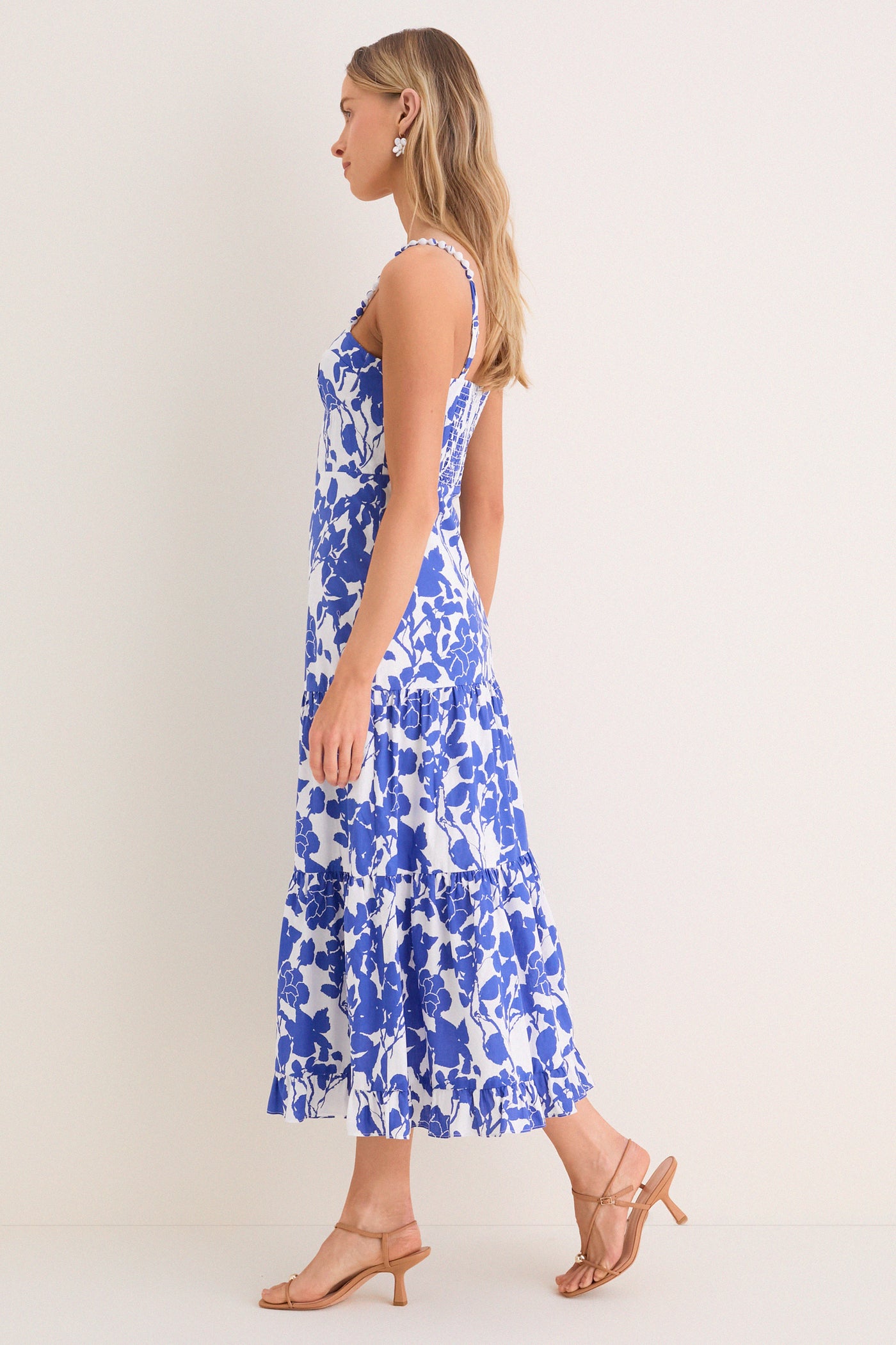 Blue Floral Rachel Maxi Dress