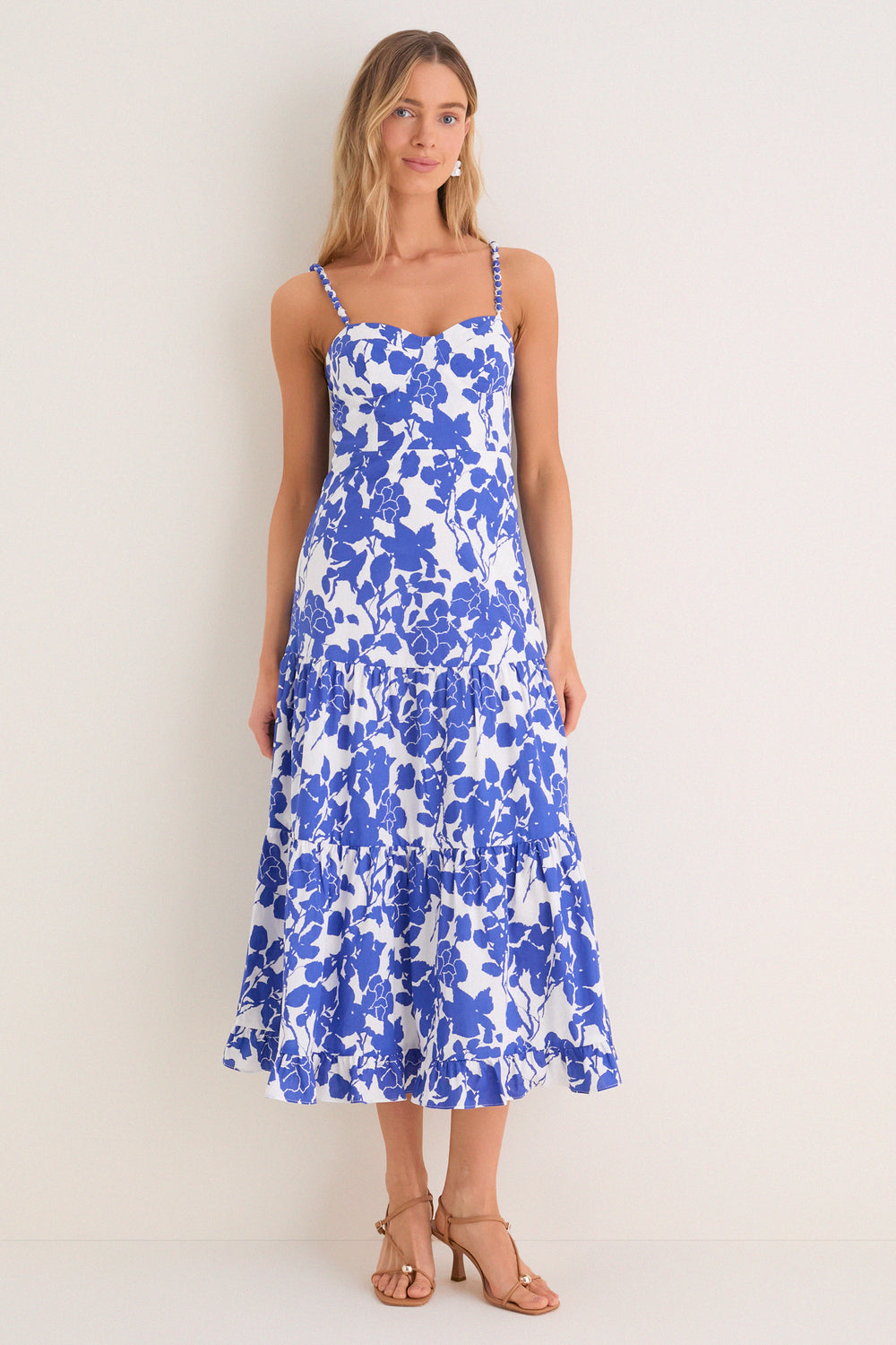 Hyacinth House Blue Floral Rachel Maxi Dress Blue Floral / M Hyacinth House Blue Floral Rachel Maxi Dress Blue Floral / M