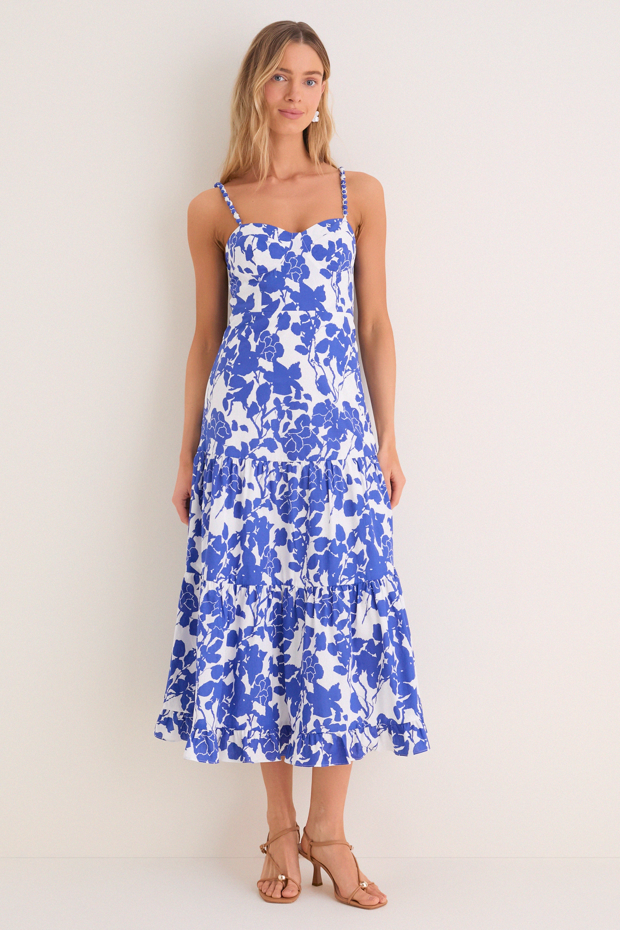 Blue Floral Rachel Maxi Dress