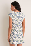 Blue Bouquet Floral Rosamund Mini Dress