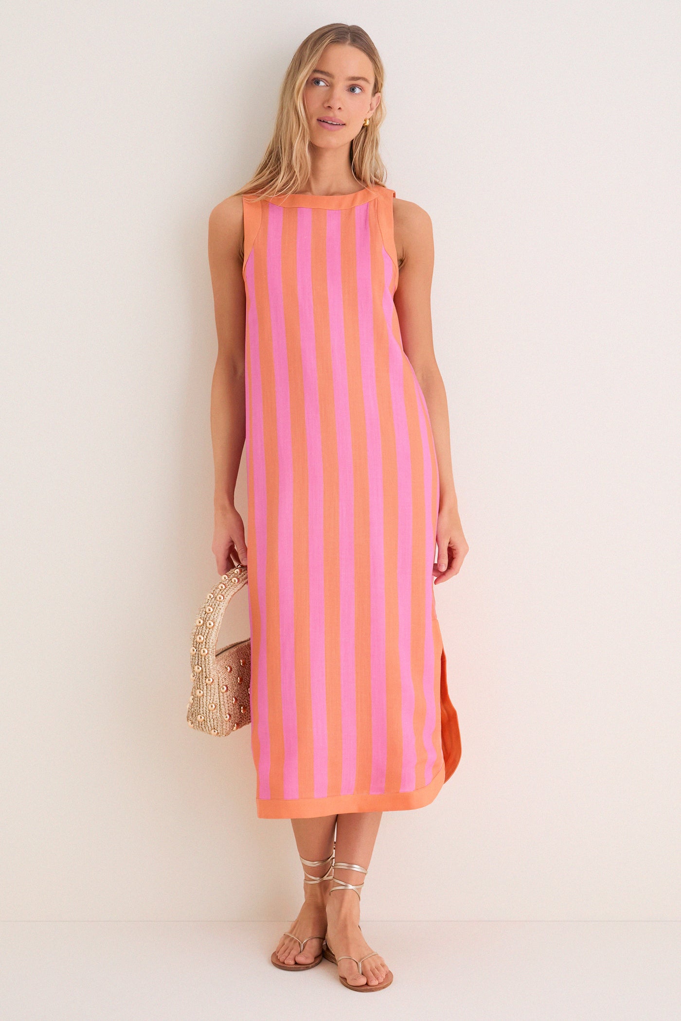 chinese dress ladies Stripe Textured Knit Ruffle Tie Back Maxi Dress – Pretty Bash