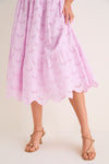 Lilac Eyelet Carter Midi Skirt