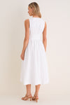 White Marylin Lace-Up Maxi Dress