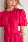 Hot Pink Mere Mini Dress