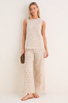 Tan Seashell Eyelet Shelly Pants