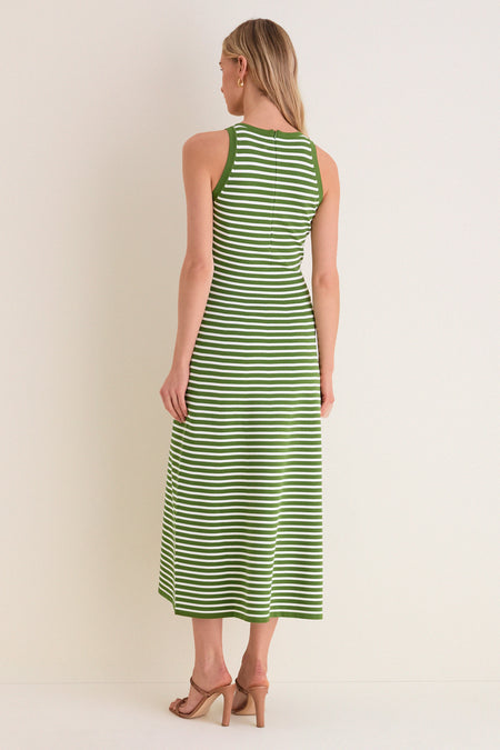green emerald velvet dress Women's Green Knit Halter Dress