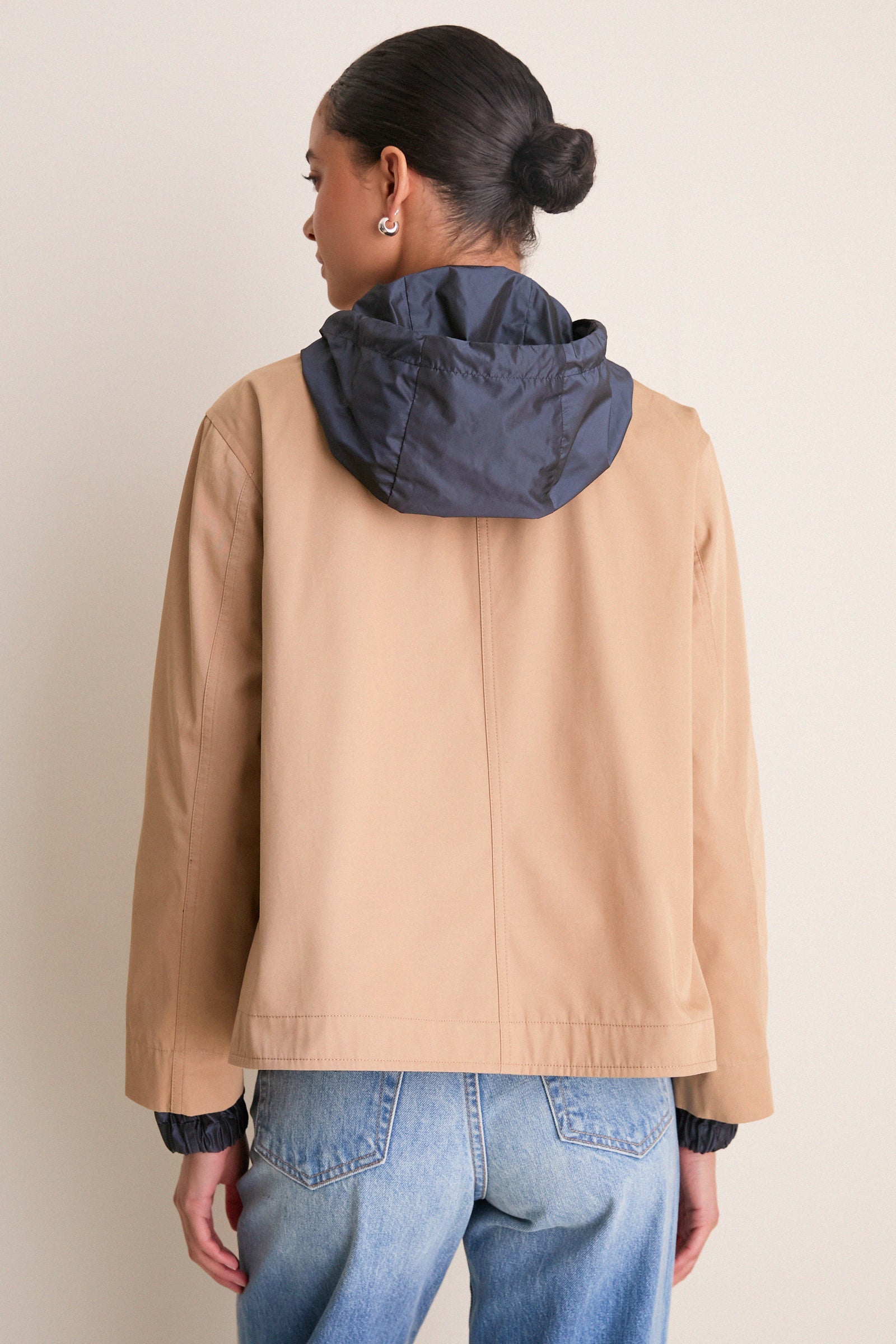 Camel to Navy Reversible Coat