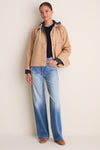 Camel to Navy Reversible Coat