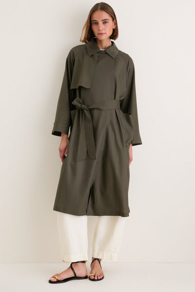 Army Green Tropical Coat | Herno