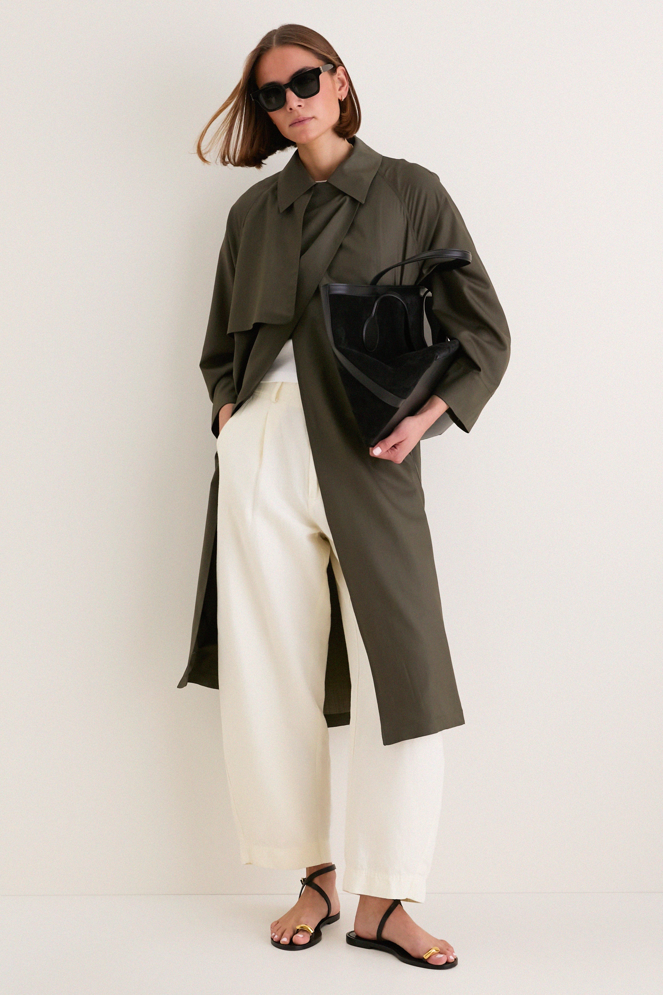 Army Green Tropical Coat | Herno