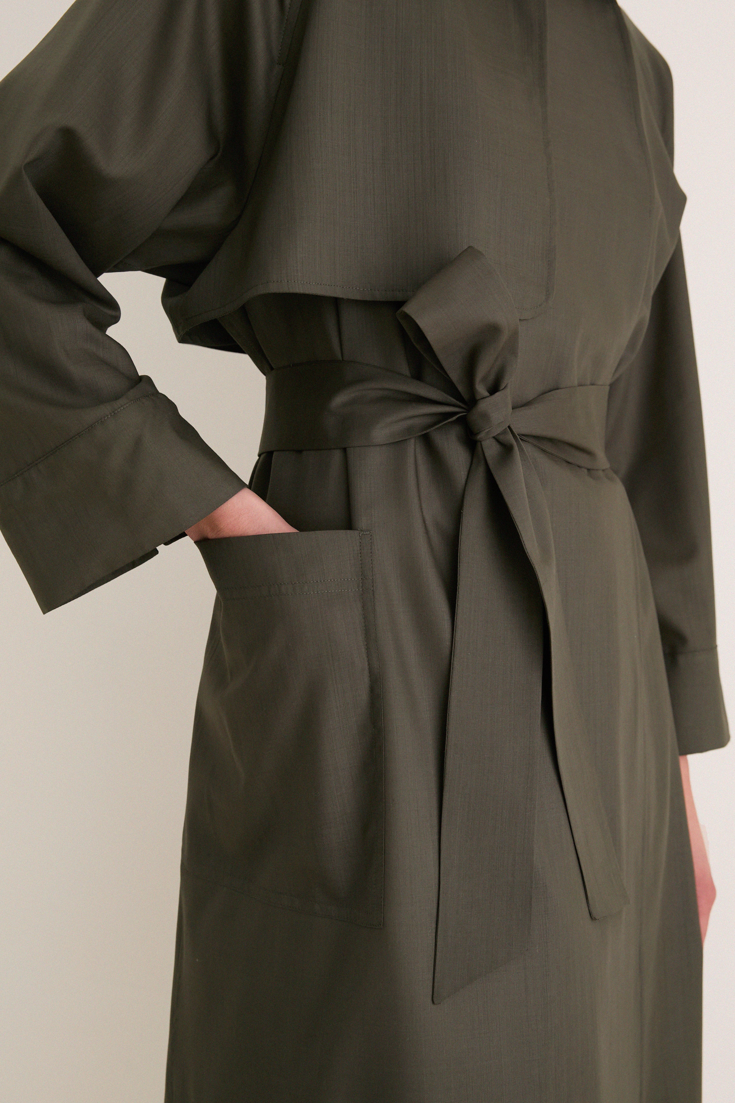 Army Green Tropical Coat | Herno
