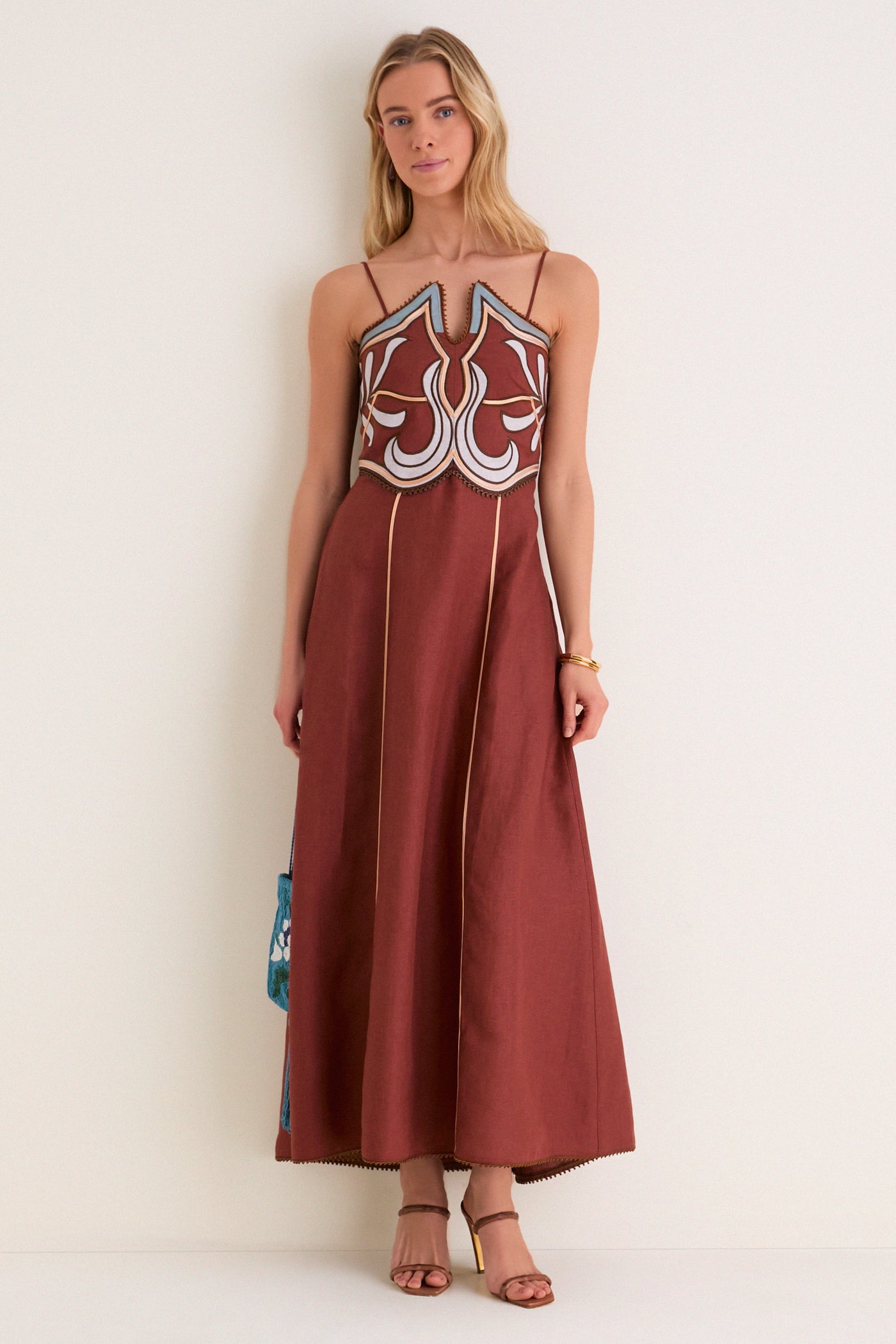 carolina midi dress Lug Von Siga Terracotta Carolina Midi Dress Terracotta / 34