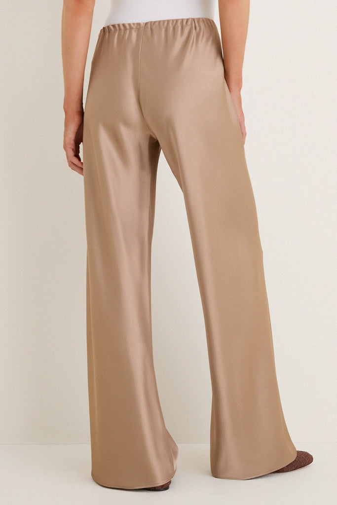 Latte Double Face Satin Colby Pant