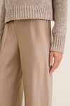 Latte Double Face Satin Colby Pant