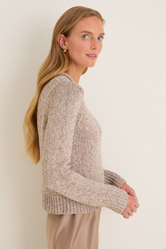 Marled Tan Mini Marina Sweater