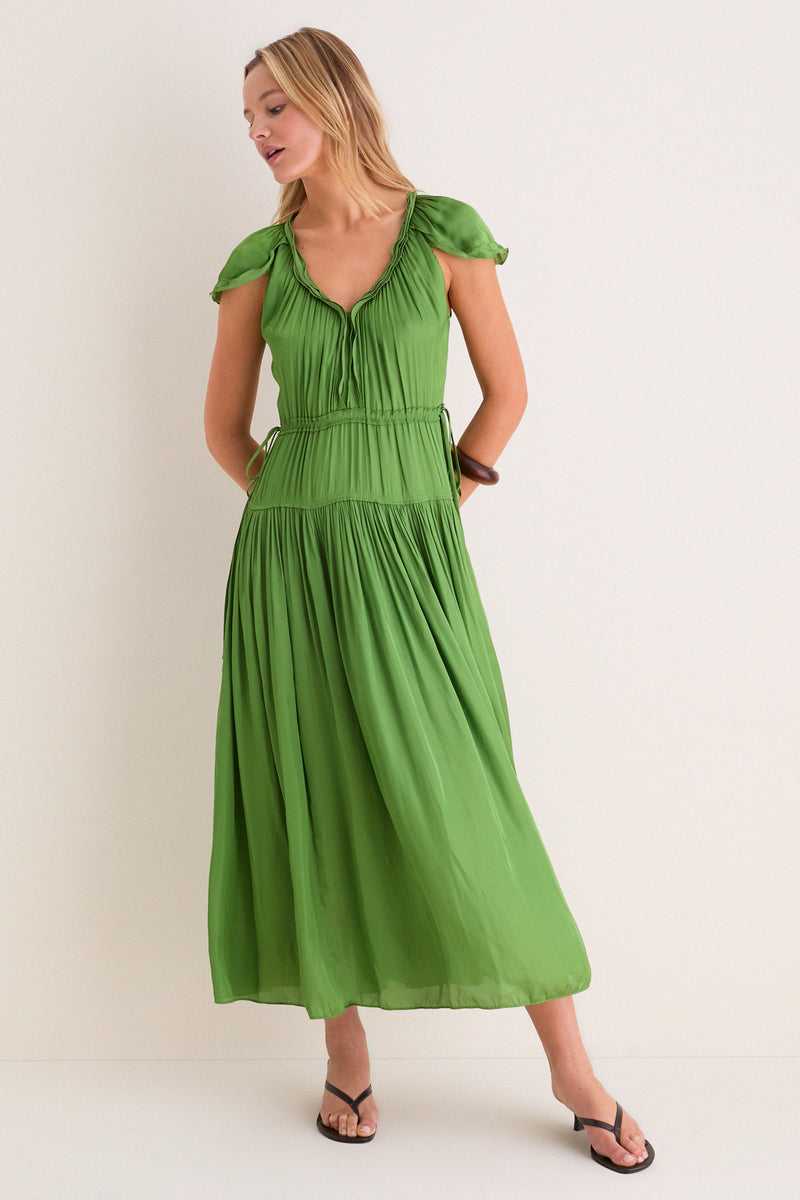 Cactus Sienna Pintuck Maxi Dress