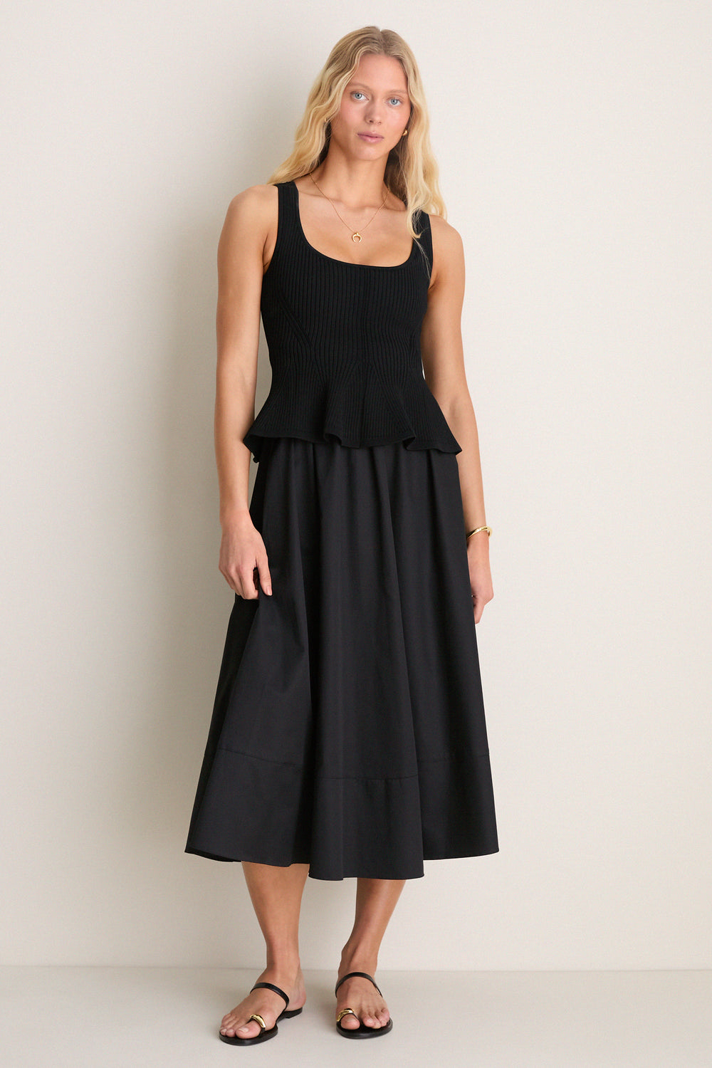 La Ligne Black Peplum Cara Dress Black / S La Ligne Black Peplum Cara Dress Black / S