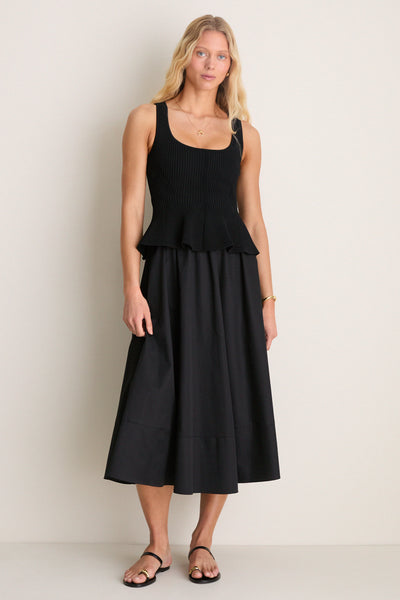 Black Peplum Cara Dress | La Ligne | Tuckernuck