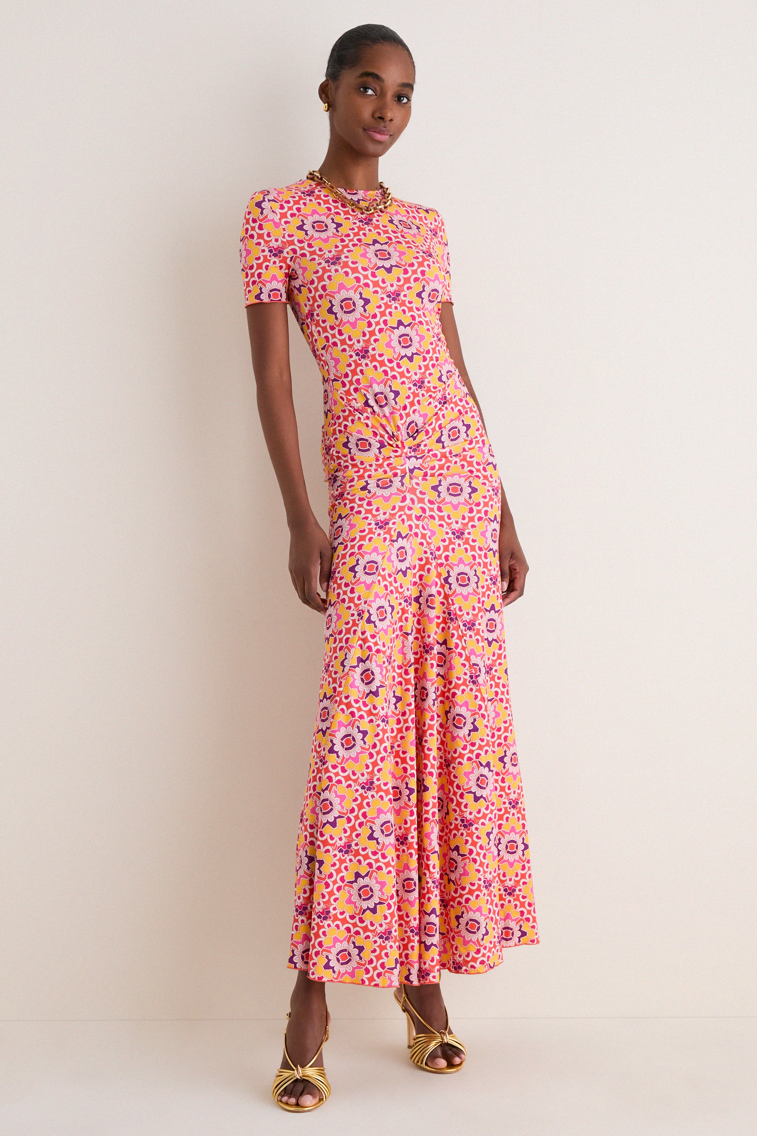 Orchid Mosaic Annie Short Sleeve Dress | Eywasouls Malibu