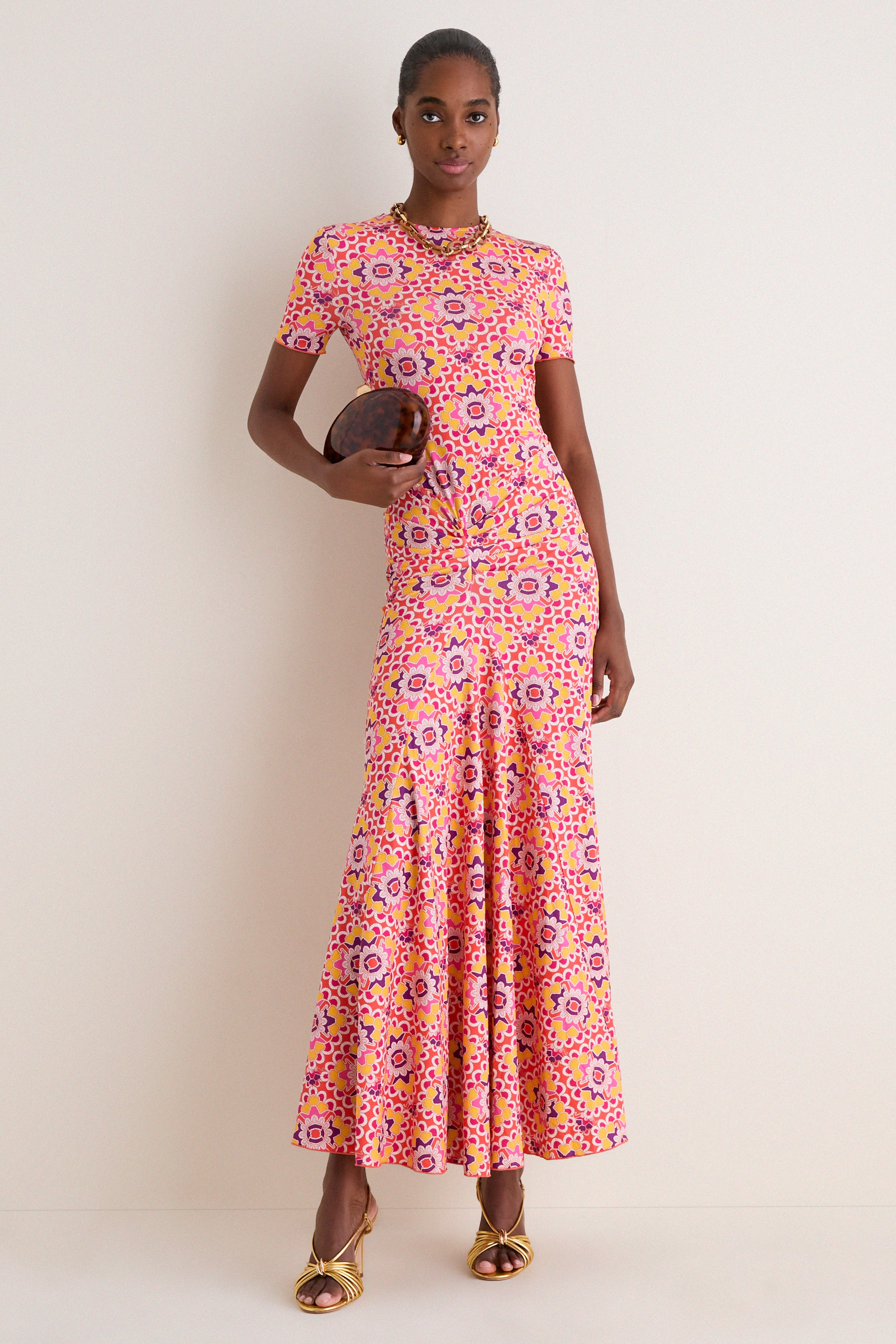 Orchid Mosaic Annie Short Sleeve Dress | Eywasouls Malibu | Tuckernuck