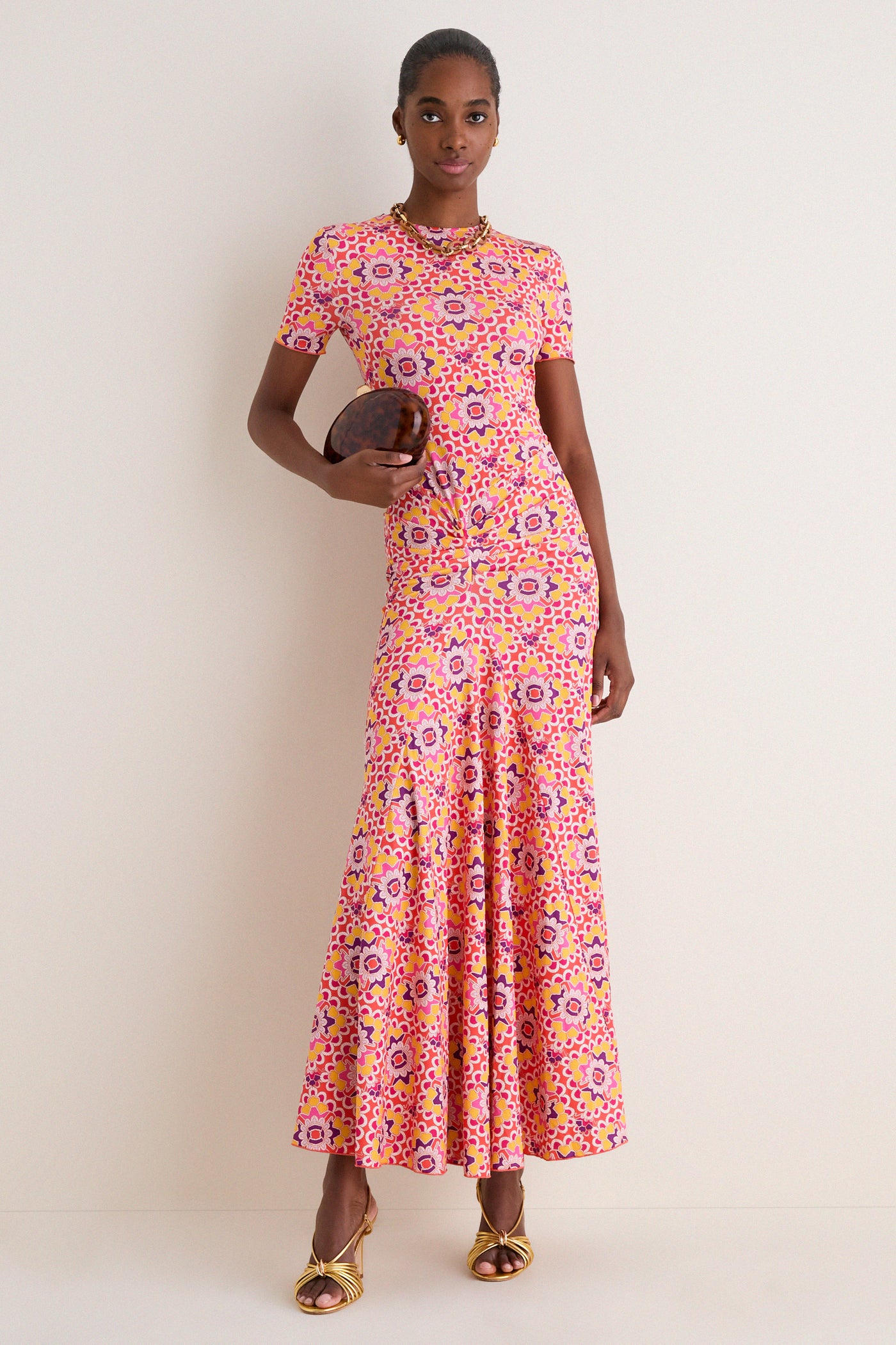 Orchid Mosaic Annie Short Sleeve Dress