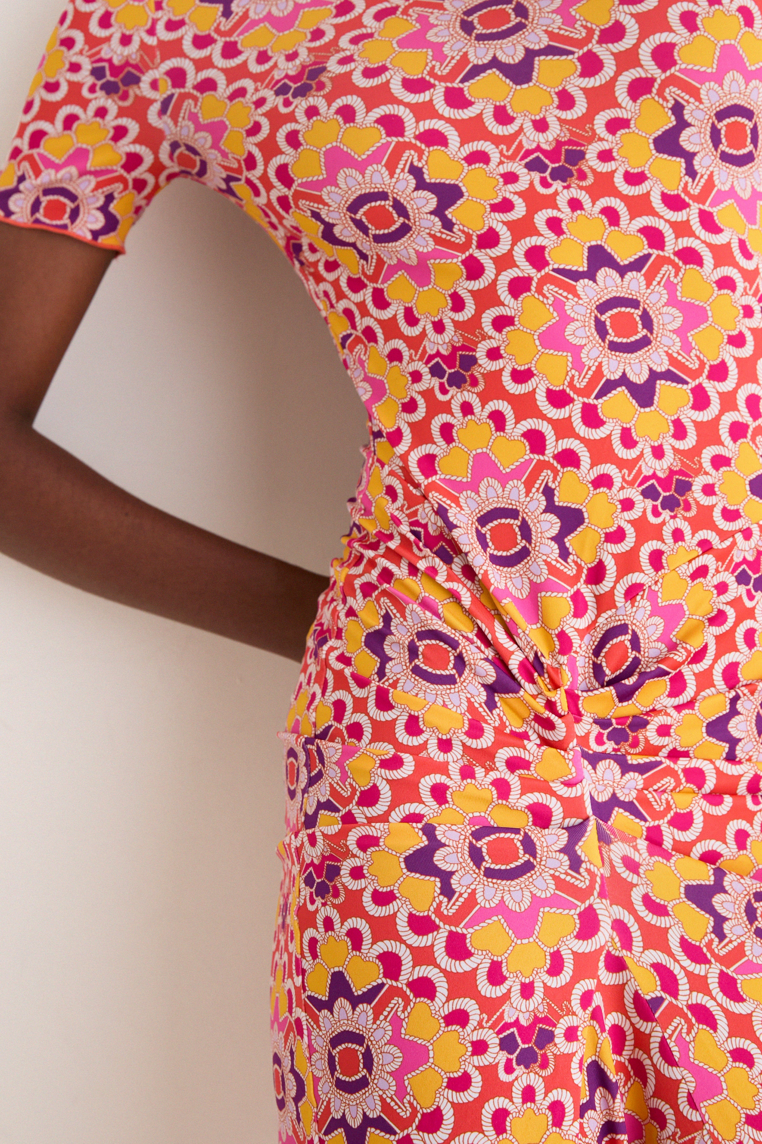 Orchid Mosaic Annie Short Sleeve Dress | Eywasouls Malibu