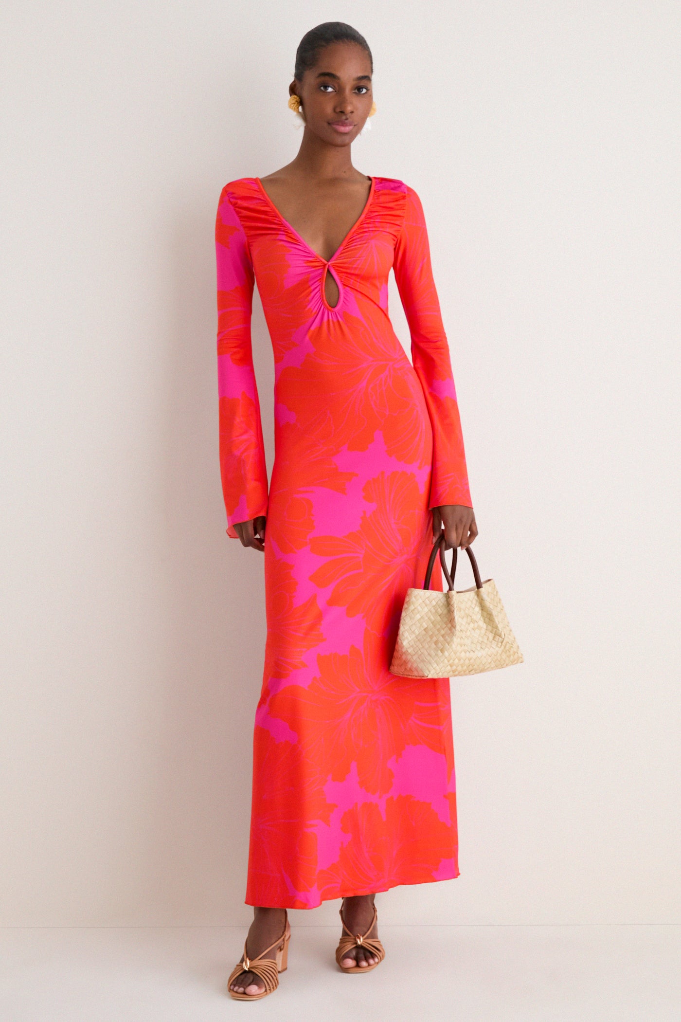 Coral Blossom Diana Bell Dress