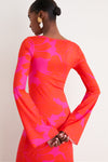 Coral Blossom Diana Bell Dress