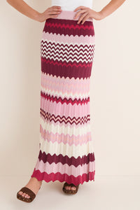 La Vie En Rose Stripe Sylvie Skirt