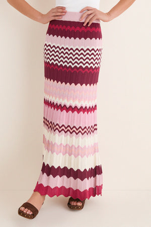 La Vie En Rose Stripe Sylvie Skirt